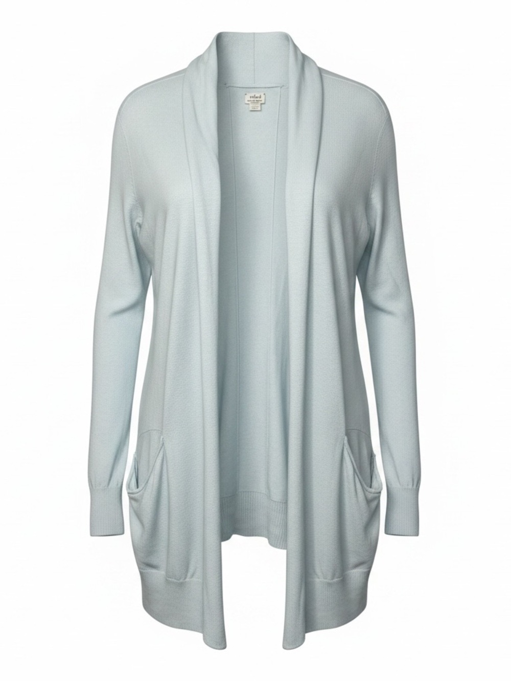 Aritzia Wilfred Womens Size Medium Open Cardigan Light Blue Silk Cashmere Blend